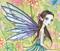 Art: Fairy and the Rare Flowers close up by Artist Molly Harrison