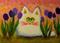 Art: White Kitty by Artist Cynthia Schmidt
