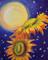 Art: Sunflowers in Space by Artist Cynthia Schmidt