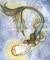 Art: deep sea moon close up by Artist Molly Harrison