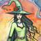 Art: The Smug Witch and Mimsy extra close face by Artist Molly Harrison