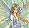 Art: sweet maria matted close up by Artist Molly Harrison