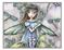 Art: Forget-me-not fairy #2 close up by Artist Molly Harrison