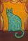 Art: Paisley Cat by Artist Cynthia Schmidt