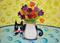 Art: Cat on Table by Artist Cynthia Schmidt