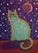 Art: Midnight Paisley Cat by Artist Cynthia Schmidt
