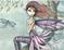 Art: Fairy in the Chill Breeze close up by Artist Molly Harrison