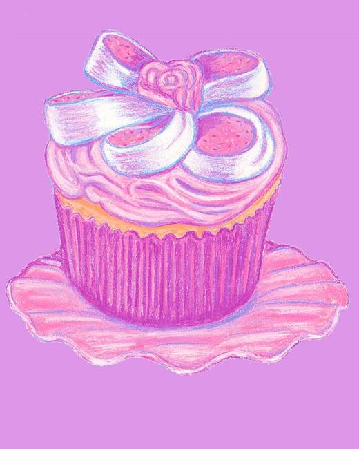 Art: pinkcupcakewhitegood.jpg by Artist Paula M Parker