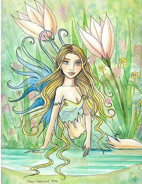 Art: Summer at the Water's Edge by Artist Molly Harrison