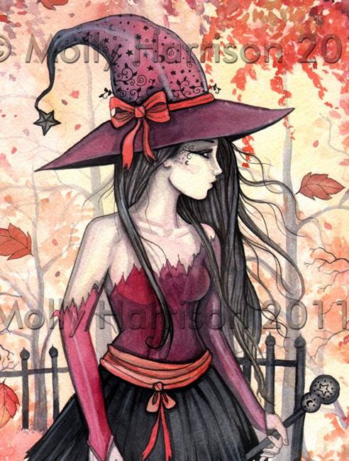 Art: woodsofautumncloseup by Artist Molly Harrison