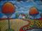 Art: Polka Dot Landscape Closeup by Artist Virginia Kilpatrick