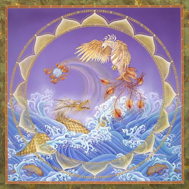 Art: Phoenix and Dragon by Artist Nadean O'Brien