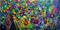 Art: custom painting fantasy flowers landscape by Artist LUIZA VIZOLI