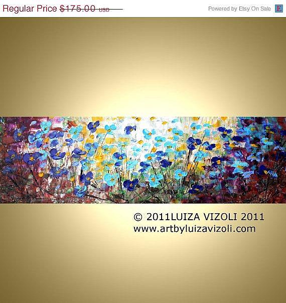 Art: BLUE WILDFLOWERS by Artist LUIZA VIZOLI