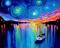 Art: midnight harbor xxviii by sagittariusgallery d3ghkr1 by Artist Aja