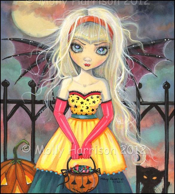 Art: trickortreatcloseup by Artist Molly Harrison