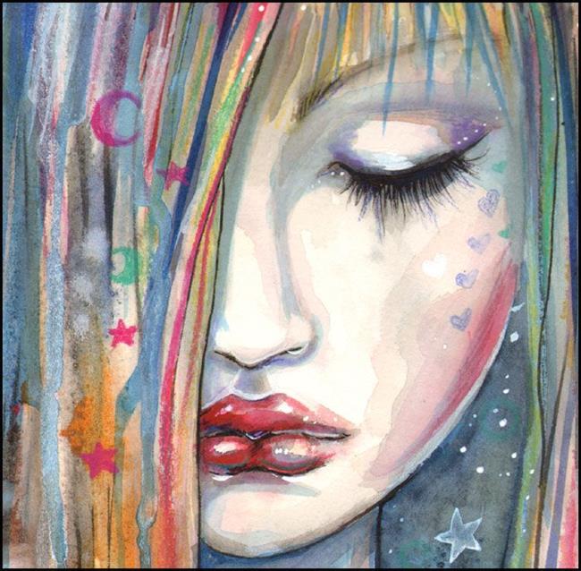 Art: asleepcloseup by Artist Molly Harrison