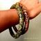 Art: Green Amber Eggshell Mosaic Bangles by Artist So Jeo LeBlond