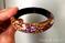 Art: Green Pink Purple Eggshell Mosaic Bracelet by Artist So Jeo LeBlond