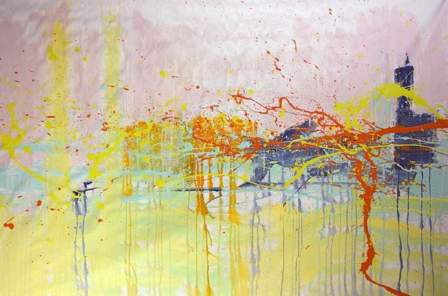 Art: Splash Landscape 11.29 by Artist Jenny Berry