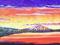 Art: Mt Hood on Fire 3 11   Copy by Artist Leonard G. Collins