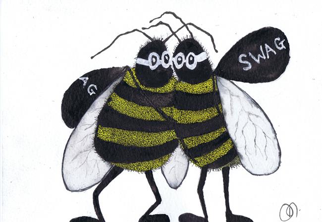 Art: BEE SWAG bee101 by Artist Dawn Barker