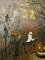 Art: Halloween Art J A Blackwell Illustration Original Painting Ghost jack o pum by Artist J A Blackwell