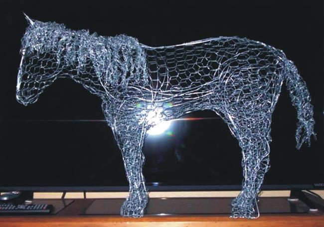 Art: Chicken Wire Horse by Leonard G. Collins by Artist Leonard G. Collins