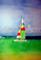 Art: Gulf Sailing small by Artist Rossi Kelton