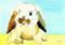 Art: sitting bunny by Artist Rossi Kelton
