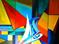 Art: Solo sailing in abstract waters by Artist Rossi Kelton
