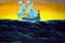 Art: Twilight storm at sea larger 2 by Artist Rossi Kelton