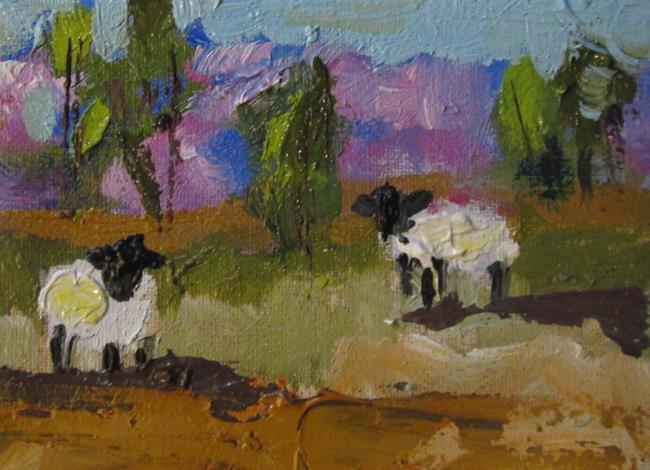 Art: Sheep in Pasture by Artist Delilah Smith