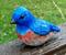 Art: blue bird  Sculpture by Artist Alma Lee
