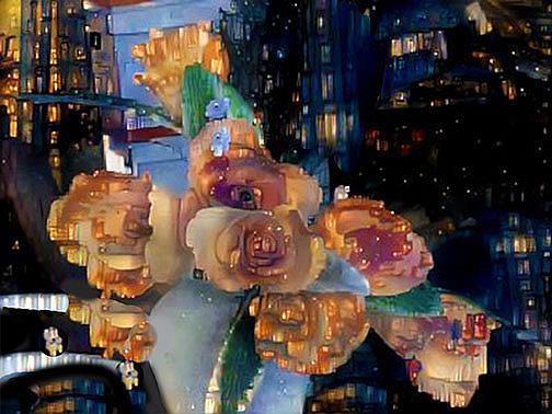 Art: Moonlight bouquet lr by Artist Alma Lee