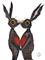 Art: OUR HEARTS FIT h2317 hare by Artist Dawn Barker