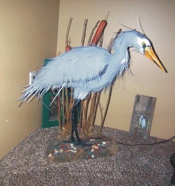 Art: Great Blue Heron by Leonard G. Collins by Artist Leonard G. Collins