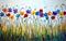 Art: DAISY DANCING FLOWERS by Artist LUIZA VIZOLI
