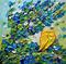 Art: LOVE BIRDS BLUE FLOWERS by Artist LUIZA VIZOLI