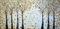 Art: Gold Birch trees by Artist LUIZA VIZOLI