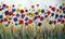 Art: Colorful Daisy Flowers by Artist LUIZA VIZOLI