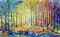 Art: FOREST in the COLORS of the RAINBOW by Artist LUIZA VIZOLI