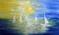 Art: SAILING in the SUNSET by Artist LUIZA VIZOLI