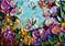 Art: Bees and Flowers . by Artist LUIZA VIZOLI