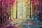 Art: SUNSET Through the TREES by Artist LUIZA VIZOLI