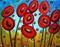 Art: RED POPPIES by Artist LUIZA VIZOLI