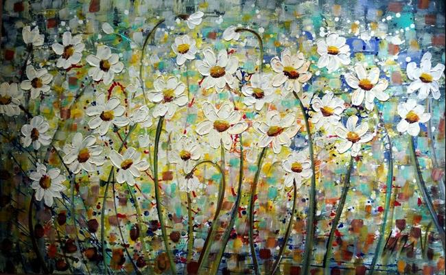 Art: DAISIES MORNING LIGHT by Artist LUIZA VIZOLI