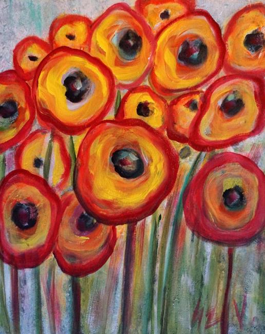 Art: Poppy Flowers by Artist LUIZA VIZOLI