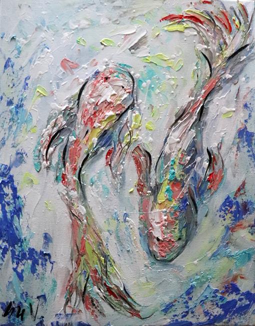 Art: KOI FISH.. by Artist LUIZA VIZOLI