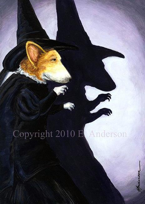 Art: Wicked Welshie Of The West by Artist paintedbyevie